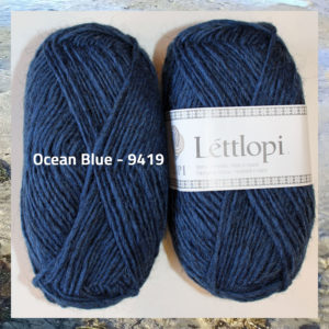 Lettlopi uldgarn Ocean Blue til strikkekit Scarborough sømandssweater fra garnkits.dk