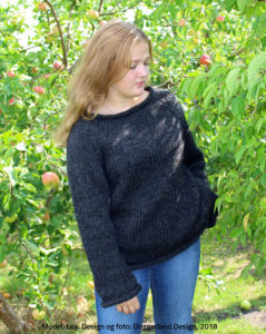 Bedelia strikkekit, garn og opskrift til raglansweater i tyk islandsk uld